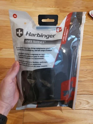 Harbinger Compressor Knee Sleeves Black 5 mm XL Lifting - Image 1 of 4