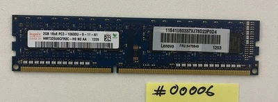 RAM de escritorio Hynix 2 GB 1Rx8 PC3-10600U DDR3-1333 HMT325U6CFR8C-H9 Foto 1 de 2