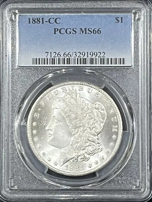 1881-CC MORGAN DOLLAR PCGS MS66 - Image 1 of 2