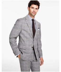Tommy Hilfiger Modern Fit Stretch Glen Check Wool Jackets & Blazers Grey 38 - Picture 1 of 1