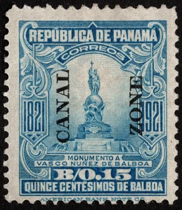 Canal Zone Stamp Scott # 64 Mint Fine 15 Cents Light Blue Statue of Balboa Issue - Picture 1 of 1
