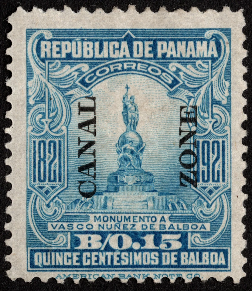 Canal Zone Stamp Scott # 64 Mint Fine 15 Cents Light Blue Statue of Balboa Issue - Image 1 of 1