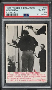 1965 Donruss Freddie & The Dreamers Rehearsal CANADA #46 PSA 8.5 - Picture 1 of 2