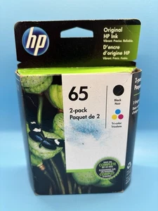 HP 65 czarny i trójkolorowy wkład atramentowy 2-pak exp. maj 2021 oryginalny NOS - Zdjęcie 1 z 7