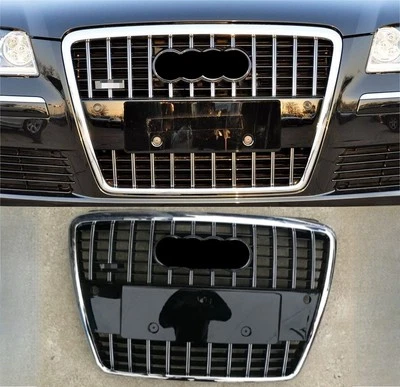 Para Audi 2006 2007 2008 2009 2010 A8 S8 D3 Rejilla Cromo Marco Anillos Tira Parrilla Foto 1 de 4