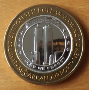 USA - Silber 999 TOKEN - Limited Edition 10,00 $ Dollar Gaming Token Las Vegas NV. - Bild 1 von 3