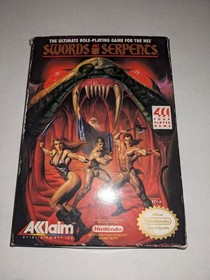 Swords and Serpents Nintendo Entertainment System 1990 NES CIB Acclaim RPG Games