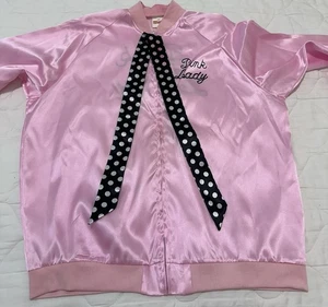 Womens Grease Pink Lady Jacket Halloween Costume 50s Outfit Cosplay Fans L/XL - Picture 1 of 14