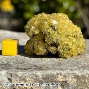 Chalcanthite crystal - lab-grown yellow copper sulfate - poland - genuine - Picture 1 of 1