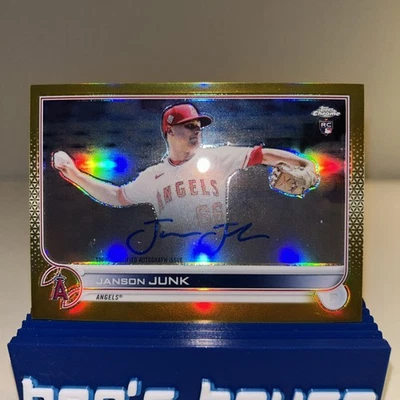 2022 Topps Chrome Rookie Auto Gold Refractor /50 Janson Junk #RA-JJ Auto RC - Image 1 of 4
