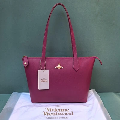 Vivienne Westwood Tote Bag Derby Burgundy Vegan leather outlet F/S JP - Image 1 of 4