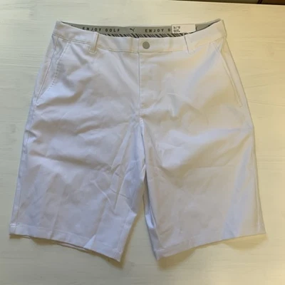 Puma Dealer Mens White 34 Or 36 Golf Shorts New Nwt 535522 10" inseam - Image 1 of 4