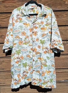 Camicia hawaiana Disney Parks Polynesian Resort taglia XXL made in USA Topolino Tiki - Foto 1 di 11