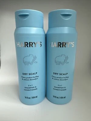 Lot of 2Harry's Men's Dry Scalp 2-in-1 Shampoo & Conditioner Relieves Discomfort - Image 1 of 2
