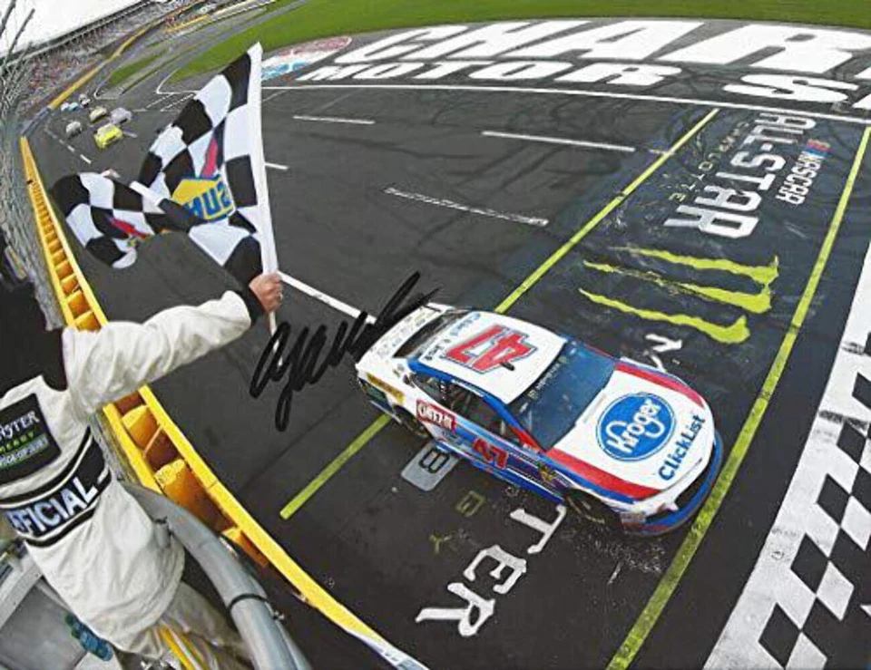 Autografiado 2018 A.J. Allmendinger #47 Kroger Charlotte All-Star transferencia abierta con Foto 1 de 1