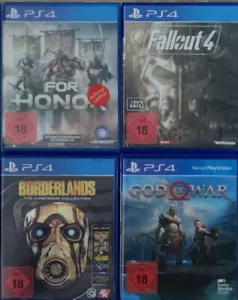 PS4 Games Bundle USK18 - 4 Spiele God of War, Fallout 4, Borderlands, For Honor - Bild 1 von 1