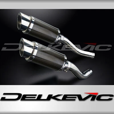Kawasaki Z1000 2003-2006 Delkevic Slip On 8" Round Carbon Exhaust Muffler Kit - Image 1 of 4