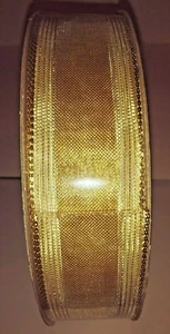 Sams-R1-19 Drahtband 1-1/2" breit x 55 Yards lang, Gold Metallic Band-Neu - Bild 1 von 3