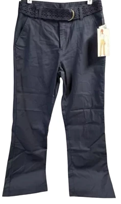 Pantalón Ciervo Blanco Mujer 6 Promedio Azul Marino Clásico Elastizado Cinturón De Colección Nuevo Con Etiquetas Foto 1 de 4