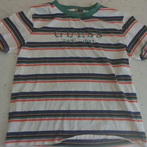 Vintage Guess T-Shirt Mens Medium 90’s Stripe  - Picture 1 of 7