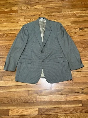 Chaqueta Blazer De Colección Bill Blass Para Hombres 44R Gris Pata de Gallo 2 Botones Abrigo Deportivo Foto 1 de 4
