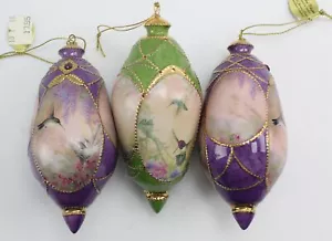 Garden Whispers Larry Martin Natures Jeweled Treasures Christmas Ornaments Lot - Picture 1 of 2