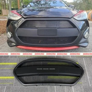 Matte Black Front Bumper Radiator Grille Fits 2013-2017 Hyundai Veloster Turbo - Picture 1 of 8