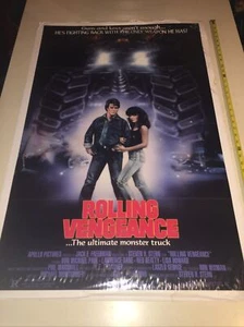 "Vintage 1987 Rolling Vengeance Film Poster SELTEN authentisch 27"" x 40"" - Bild 1 von 12