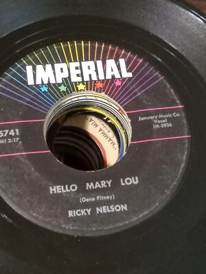 Ricky Nelson Hello Mary Lou/Travelin’ Man -45 Vinyl - Image 1 of 2