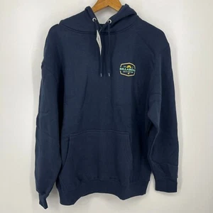 Billabong Hoodie Men's L Navy Blue Pullover Cotton Blend Double Sided Logo NWT - Picture 1 of 10
