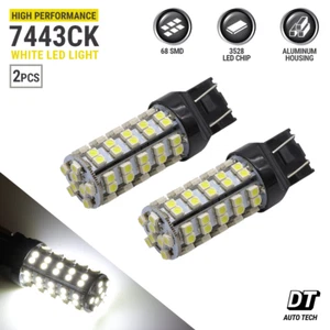 2X 7443 CK LED 6000K White Brake Tail Stop Parking High Power Light Bulbs - Bild 1 von 6