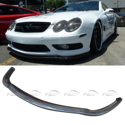 For Mercedes-Benz R230 SL55 AMG SL600 Carbon Fiber Front Bumper Lip Chin Spoiler - Imagem 1 de 4