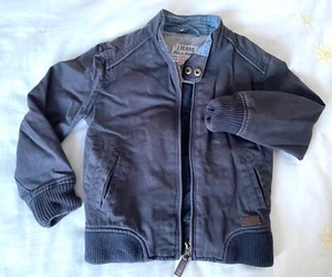 Debenhams Boy jacket 5 years old 100% cotton zip pockets dark grey black J Jeans - Picture 1 of 3