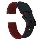 Samsung Galaxy Watch4 Elite Silicone Black Top Crimson Red Bottom Watch Band Wat