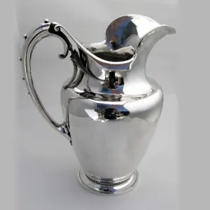 Aesthetic Water Pitcher Gorham Coin Silver 1860 Mono N - Picture 1 of 7