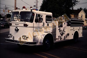 Vtg 1983 Bus Slide No. 5 Lima Fire Department Seagrave Engine Ohio OH X5T063