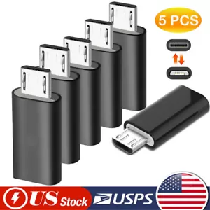 5PCS USB 3.1 Type C Female to Micro USB Male Adapter Converter Connector USB-C - Picture 1 of 8