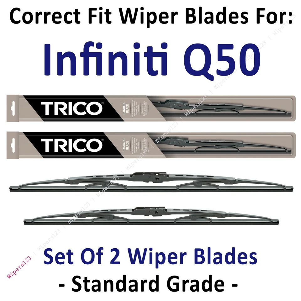 Wiper Blades 2 件装标准刮水器 - 适合 2014+ 英菲尼迪 Q50 Q-50 - 30260/170 — 第 1/1 张图片