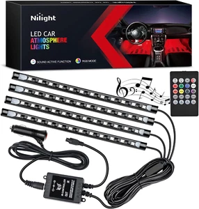 - TR-06 4PCS 48 LED Interior Lights DC 12V Multicolor Music Car Strip Light unde - Picture 1 of 12