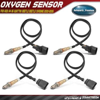 4 sensores de oxígeno O2 aguas arriba y aguas abajo para Audi A4 2005 A4 Quattro V6 3,0 L Foto 1 de 4