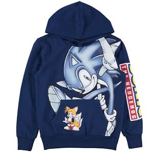 Boys Sonic The Hedgehog Hoodie- Sonic Pullover Hoodie Sizes 4-20