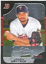2005 Bowman Chrome Minnesota Twins Baseball Card #127 Johan Santana