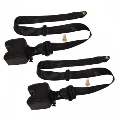 Fits Universal 2 Set 3 Point Retractable Car Seat Lap Belt Adjustable Kit - Image 1 of 4