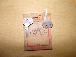 NEW Bosch Keys, Lot of 2 S19 3 341 980 098 SHES 4 H 3 X S19 *FREE SHIPPING* - Picture 1 of 1