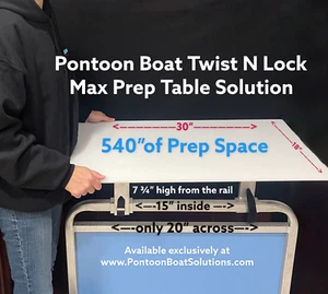 Pontoon Boat Twist N Lock Max Prep Table - Picture 1 of 2