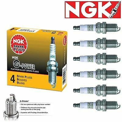 6 Pcs NGK G-Power Spark Plugs 2009-2010 Volkswagen Routan 3.8L V6 Kit Set Foto 1 de 4