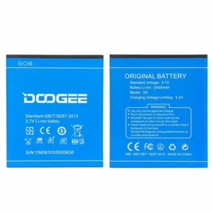 BATTERIA ORIGINALE DOOGEE per X5, X5 PRO X5S 2400Mah RICAMBIO IONI LITIO NUOVA - Bild 1 von 1