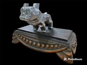 Mack Truck Vintage Chrom Bulldog Motorhaubenornament Patent 87931 Unikat Gussfuß - Bild 1 von 11