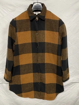 BB Dakota por Steve Madden Eldridge Cazadora a Cuadros Marrón Negro Cuadros Mediana Nueva Foto 1 de 4