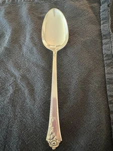 Damask Rose Heirloom Oneida Sterling Silver .925 Large Serving Spoon - Picture 1 of 5